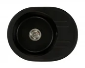 Zlewozmywaki - Brado Zlewozmywak granitowy BELLA Czarny mat bellaczm - miniaturka - grafika 1