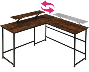 tectake Biurko narożna Melrose - industrialny ciemny 404229 - Biurka - miniaturka - grafika 3