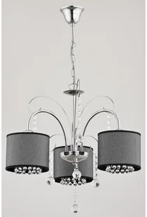Alfa Żyrandol lampa wisząca zwis oprawa Liliana 3x40W E14 czarny kryształ 20933 - Lampy sufitowe - miniaturka - grafika 2