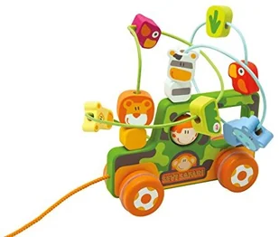 Sevi Pętla motoryczna, Zabawka na sznurku, Safari, 19,5x18x18 cm - Zabawki interaktywne dla dzieci - miniaturka - grafika 2