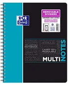 Notesy i bloczki - OXFORD Studenci spiralny notatnik Multinote A4 160 stron w linie 5 mm - notatnik z 3 przegrodami 400114580 - miniaturka - grafika 1