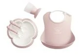Baby Bjorn Zestaw obiadowy, Powder Pink - Zestawy naczyń dla dzieci - miniaturka - grafika 3