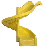 Place zabaw - KBT Zjeżdżalnia kręta spirala na plac zabaw żółta - miniaturka - grafika 1