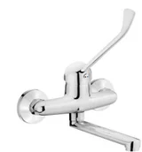 Baterie umywalkowe - Deante BOJ 050C BATERIA JOKO CLINIC CHROM UMYWALKOWA śCIENNA Z DżWIGNIą CLINIC - miniaturka - grafika 1