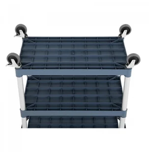 Royal Catering Wózek kelnerski - 3 półki - nośność statyczna 150 kg 10011695 RC-ST910SS - Wózki na żywność - miniaturka - grafika 5
