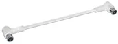 Kable - Axing sak02102 °F-QuickFix przewód krosowy 20 cm kabel koncentryczny z wtykiem kątowym f-biały - miniaturka - grafika 1