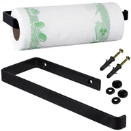 Wieszaki i stojaki - Mocny uchwyt wieszak na papier kuchenny czarny loft industrialny AKALI PRO - miniaturka - grafika 1