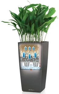 Lechuza Donica Cubico 50 ALL-IN-ONE, ciemnoszara, 18164 - Donice - miniaturka - grafika 5