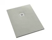 Brodziki prysznicowe - Schedpol Brodzik prostokątny KALAIT CEMENT STONE 80x100x3,5 z systemem STABILSOUND PLUS 3.3106/CT/ST-M2 GRATIS SYFON VIEGA 90mm - miniaturka - grafika 1