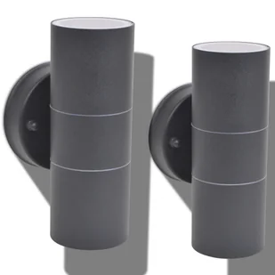 vidaXL Lampy ścienne zewnętrzne 2 szt., stal nierdzewna, góra i dół - Lampy ścienne - miniaturka - grafika 12