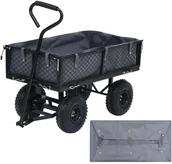 Taczki - vidaXL Wyściółka do wózka ogrodowego, ciemnoszara, 86x46x22cm, tkanina vidaXL - miniaturka - grafika 1