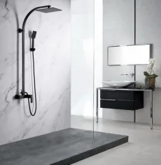 Blue Water TOR-ZKPN.400 CZARNY MAT Zestaw kabinowo-prysznicowy natynkowy TOR-ZKPN.400 CZARNY MAT - Zestawy prysznicowe Blue Water TOR-ZKPN.400 CZARNY MAT Zestaw kabinowo-prysznicowy natynkowy TOR-ZKPN.400 CZARNY MAT - Zestawy prysznicowe - miniaturka - grafika 1