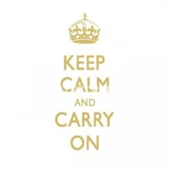 Folia, papier śniadaniowy, serwetki - SERWETKI PAPIEROWE - Keep Calm and Carry On GOLD - 25x25 cm 7566 - miniaturka - grafika 1