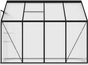 vidaXL Lumarko Szklarnia, antracytowa, aluminium, 5,24 m! 312051 - Szklarnie ogrodowe - miniaturka - grafika 6