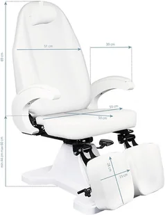 ACTIVESHOP Fotel Podologiczny Hydrauliczny 112 Biały 10003_131927 - Fotele kosmetyczne - miniaturka - grafika 8