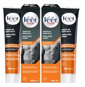 Depilacja - Veet Men Krem do Depilacji Skóra Normalna 2x200ml - miniaturka - grafika 1