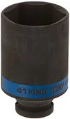 Klucze i nasadki - KING TONY 443541 m 6-Point Drive głębokość uderzenia klucz nasadowy, 41 MM, 1/2 cala, czarna 443541M - miniaturka - grafika 1