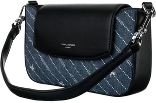 David Jones Lumarko Mała Listonoszka Damska Obszyta Dżinsowym Materiałem ! CH21051 BLUE JEANS Rov - Torebki damskie - miniaturka - grafika 3