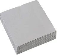 Dekoracje i nakrycia stołu na imprezę - AMSCAN Serwetki srebrne - 25 cm - 20 szt. 50220-18 - miniaturka - grafika 1