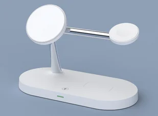 TECH-PROTECT Magnetyczna ładowarka bezprzewodowa TECH-PROTECT 3IN1 MAGNETIC MAGSAFE WIRELESS CHARGER biała 18765 - Ładowarki do telefonów - miniaturka - grafika 3