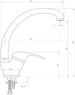 Deante NEMEZJA Bateria zlewozmywakowa, stojąca, granit grafit BEN 262M BEN262M - Baterie kuchenne - miniaturka - grafika 5