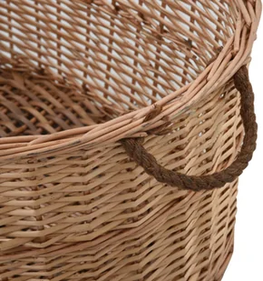 Saska Garden vidaXL na drewno, z uchwytami, 88x57x34 cm, naturalna wiklina vidaXL - Akcesoria kominkowe - miniaturka - grafika 6