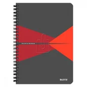 Notesy i bloczki - Leitz Kołonotatnik Office PP A5 90 kratka czerwony 44980025 - miniaturka - grafika 1