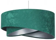 Lampy sufitowe - Zielono-srebrna welurowa lampa wisząca - EX972 W0-S13 - miniaturka - grafika 1