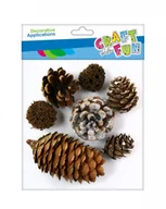 Pozostałe akcesoria dla plastyków - Craft with Fun Ozdoba dekoracyjna Natura Szyszka 7szt Mix Pbh 12/288 - miniaturka - grafika 1