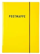 Teczki i skoroszyty - Idena Idena 10372 - teczka pocztowa DIN A4, błyszczący karton z gumowym ściągaczem, żółta, 1 sztuka - miniaturka - grafika 1