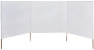 vidaXL Parawan 3-skrzydłowy z tkaniny, 400x80 cm, piaskowy biały vidaXL - Pawilony ogrodowe - miniaturka - grafika 4