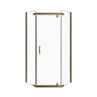 Kabiny prysznicowe - Sea Horse Metal-hurt Złota kabina prysznicowa pięciokątna 80x80 Stylio BK501PTZ+ - miniaturka - grafika 1