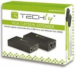 Techly Extender VGA po kablu Cat5e/6 do 300m z audio (301122) - Adaptery i przejściówki - miniaturka - grafika 6