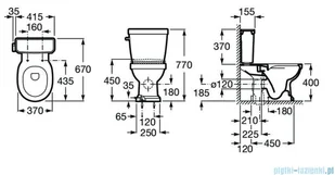 Roca Carmen spłuczka A3410A1560 - Spłuczki - miniaturka - grafika 3