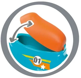 Smoby Niebieski jeździk skuter Ciche koła Blue Scooter 721001 - Jeździki dla dzieci - miniaturka - grafika 3