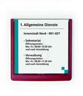 Durable Tabliczka informacyjna Click Sign Durable 149mm x 148,5mm czerwona 486203 - Numery na dom - miniaturka - grafika 5