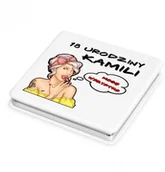 Lusterka do makijażu - Murrano Lusterko kwadratowe z grawerem na 18 urodziny LSTR-KW-002 - miniaturka - grafika 1