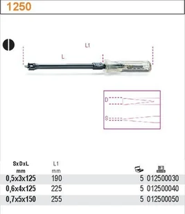 Beta WKRĘTAK PŁASKI 5X150MM 1250/5 - Śrubokręty - miniaturka - grafika 2