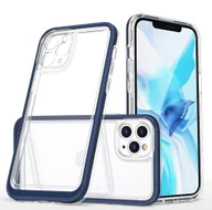 Etui i futerały do telefonów - Hurtel Clear 3in1 etui do iPhone 11 Pro Max żelowy pokrowiec z ramką niebieski - miniaturka - grafika 1