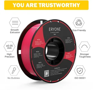 ERYONE ERYONE PETG Filament for 3D Printer 1.75mm Tolerance 0.03mm 1KG(2.2LBS)/Spool - Red 795728EUDF - Filamenty i akcesoria do drukarek 3D - miniaturka - grafika 3
