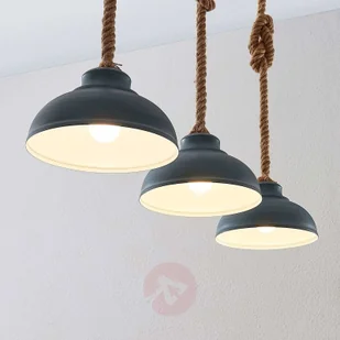 LINDBY Lindby Chaby lampa wisząca z betonu, 3-punktowa - Lampy sufitowe - miniaturka - grafika 5