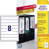 Etykiety do drukarek - Zweckform Etykiety ZWECKFORM Na Segregatory Usuwalne 34x192mm 20 ark + 10 Arkuszy EXTRA (ZW501) - miniaturka - grafika 1