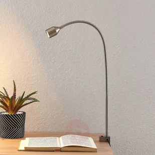 Lindby Lindby Hanilo lampa z klipsem LED, nikiel - Lampy stojące - miniaturka - grafika 5