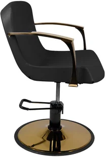 ACTIVESHOP Gabbiano Fotel Do Stylizacji Złoty Bolonia Czarny 10003_132661 - Krzesła i taborety kosmetyczne - miniaturka - grafika 3