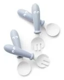 Baby Bjorn Sztućce, Powder Blue, 4 szt. - Sztućce dla dzieci - miniaturka - grafika 3