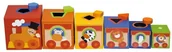 Zabawki interaktywne dla dzieci - SEVI Sevi, wieża z pudełek, Cyrkowi Przyjaciele - miniaturka - grafika 1