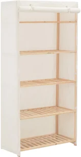 vidaXL vidaXL Szafa, biała, 79 x 40 x 170 cm, materiałowa - Szafy - miniaturka - grafika 7