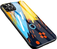 Etui i futerały do telefonów - Hurtel Color Glass Case etui pokrowiec nakładka ze szkła hartowanego z osłoną na aparat iPhone 11 Pro Max pattern 1 - Wielokolorowy - miniaturka - grafika 1