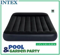 Materace turystyczne - Intex Materac dmuchany welurowy z pompką 137x191 cm 64148 64148 - miniaturka - grafika 1