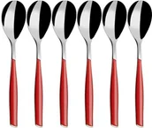 Łyżeczki - Bugatti Glamour gl3u 021 °F07 6  6-częściowy zestaw sztućców łyżeczka do herbaty, sieci SAN/stali, czerwony, 16 x 20 x 3 cm GL3U-021F07/6 - miniaturka - grafika 1